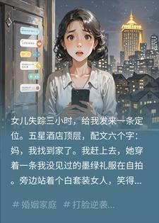 女儿失踪三小时，发来一条定位：妈，我找到家了